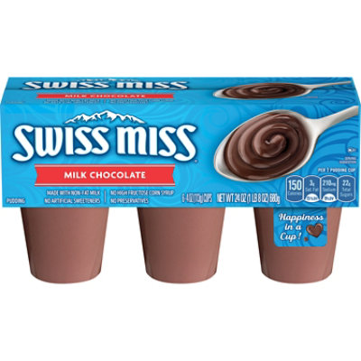 Swiss Miss Creamy Milk Chocolate Pudding Cups - 6-4 Oz - Image 1