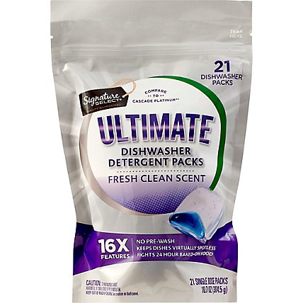 Signature Select Dishwasher Pods Ultra Fresh Clean - 21 CT - Image 2