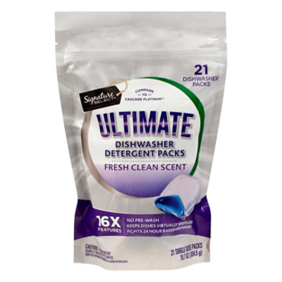Signature SELECT Ultra Fresh Clean Dishwasher Pods - 21 Count