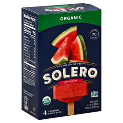 Solero Pops Watermelon Orgfruit Bar - 11 OZ