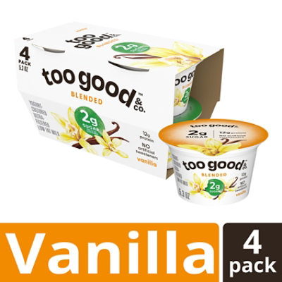 Too Good & Co. Vanilla Low Fat Lower Sugar Gluten Free Greek Yogurt Multipack - 4-5.3 Oz - Image 1