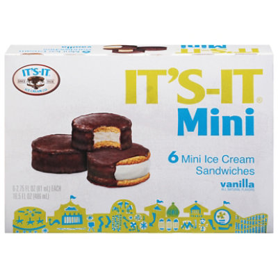 Its-it Ice Cream Mini Vanilla Sandwich 6-pack - 6-2.75 OZ - Image 3