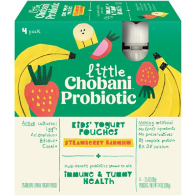 Chobani Gimmies Strawberry Banana Pouch - 4-3.5 OZ - Image 3