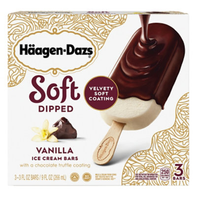 Haagen-Dazs Soft Dipped Vanilla - 3-3 OZ - Image 1