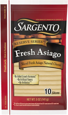 Sargento Reserve Series Cheese Natural Sliced Fresh Asiago 10 Count - 5 Oz - Image 2