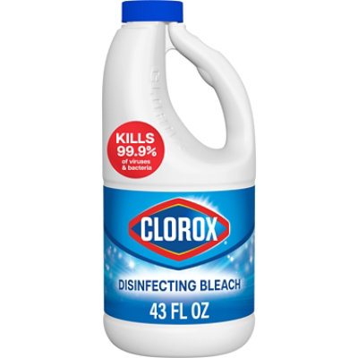 Clorox Regular Concentrated Formula Disinfecting Bleach Bottle - 43 Oz