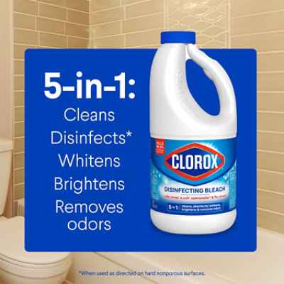 Clorox Regular Concentrated Formula Disinfecting Bleach Bottle - 43 Oz - Image 4