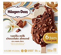 Haagen-Dazs Vanilla Milk Chocolate Almond Ice Cream Bars - 6 Count