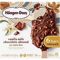 Haagen-Dazs Vanilla Milk Chocolate Almond Ice Cream Bars - 6 Count - Image 1