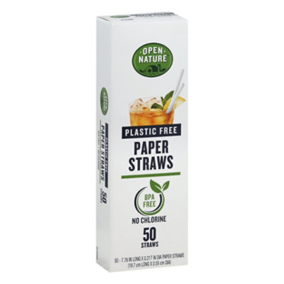 Open Nature Straws Paper - 50 CT - Image 1