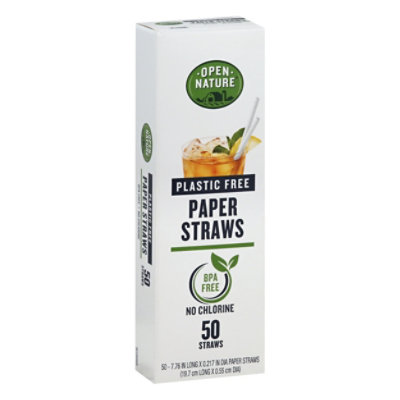Open Nature Straws Paper - 50 CT