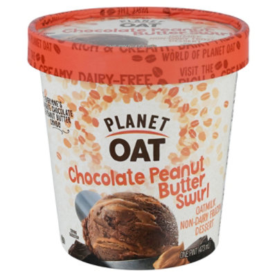 Planet Oat Chocolate Peanut Butter Swirl Non Dairy Frozen Dessert - 1 Pint - Image 3