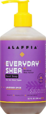 Alaffia Liquid Hand Soap Shea Lavender - 12 FZ - Image 2