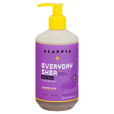 Alaffia Liquid Hand Soap Shea Lavender - 12 FZ