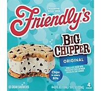 Deans Big Chipper Chocolate Chip Coockies Filled With Vanilla Ice Cream 4 Count - 18 Fl. Oz.