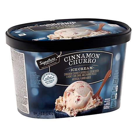 Signature Select Ice Cream Cinnamon Churro - 1.5 QT