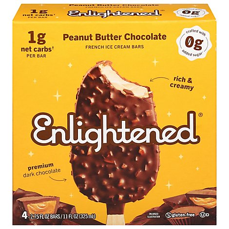 Enlightened Ice Cream Bar Peanut Butter Chip - 4-3.75 FZ