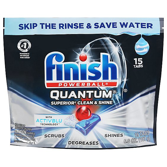 Finish Quantum Dishwasher Detergent - 15 Count