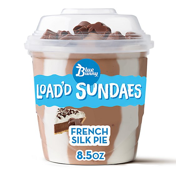 Blue Bunny Load'd Sundaes French Silk Pie Cup - 8.5 Oz