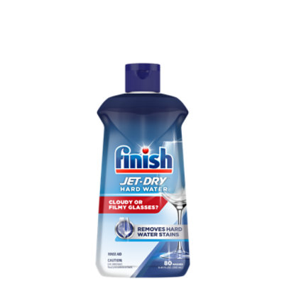 Finish Rinse Aid Jet Dry Hard Water Protection Dishwasher Rinse Agent and Drying Agent - 8.45 Oz