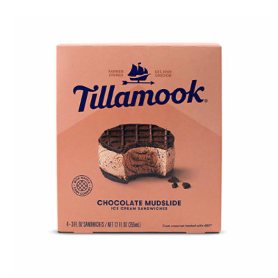 Tillamook Chocolate Mudslide Ice Cream Sandwich - 4-3 OZ