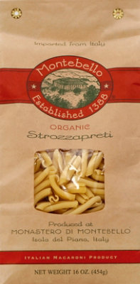 Montebello Strozzapreti Organic Pasta - 16 OZ - Image 1