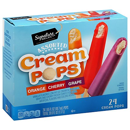 Signature Select Cream Pops Assorted - 24-1.65 FZ - Image 1