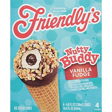 Friendly's Nutty Buddy Vanilla Fudge Ice Cream Cones - 4 Pack - Image 2