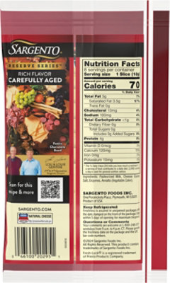 Sargento Reserve Series™ Sliced Aged Gouda Natural Cheese - 8 Count - Image 6