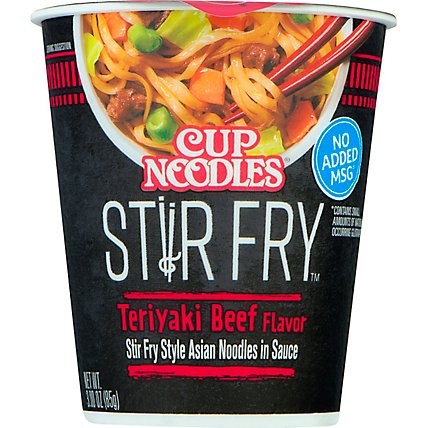 Nissin Cup Noodles Stir Fry Teriyaki Beef Unit - 3 OZ - Image 1