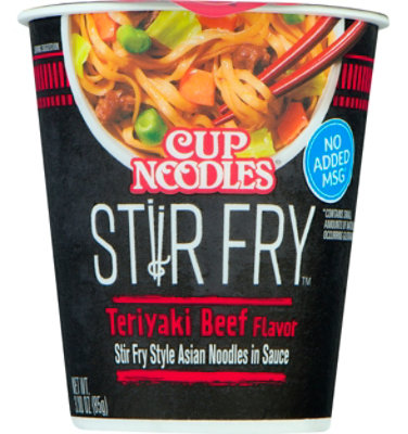 Nissin Cup Noodles Stir Fry Teriyaki Beef Unit - 3 OZ - Image 1