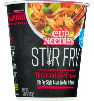 Nissin Cup Noodles Stir Fry Teriyaki Beef Unit - 3 OZ - Image 2