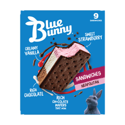 Blue Bunny Neapolitan Ice Cream Sandwiches - 9 Count - Image 3