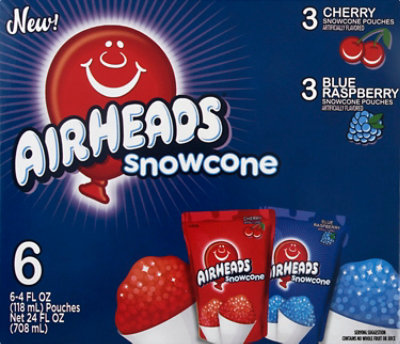 Air Heads Snow Cone 6 Pack 3 Cherry - 24 FZ - Image 2