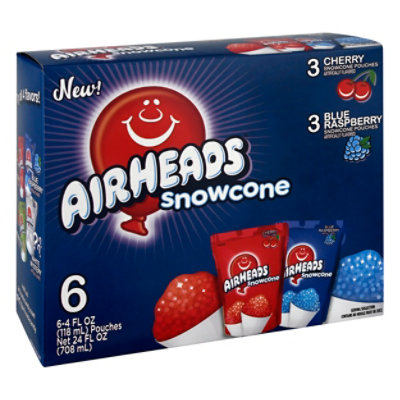 Air Heads Snow Cone 6 Pack 3 Cherry - 24 FZ
