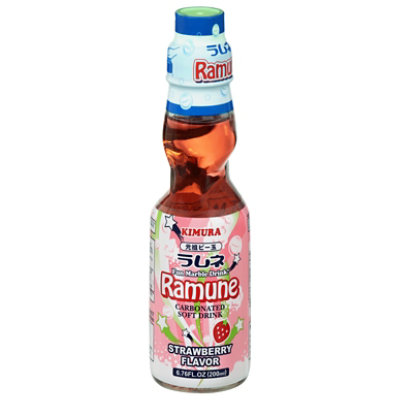 Kimura Ramune Strawberry - 6.76 OZ