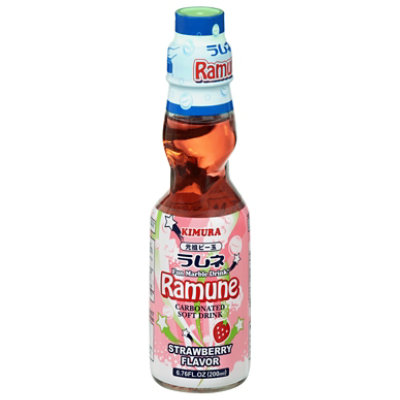 Kimura Ramune Strawberry - 6.76 OZ - Image 2