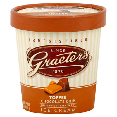 Graeters Toffee Chocolate Chip - 16 OZ - Image 1