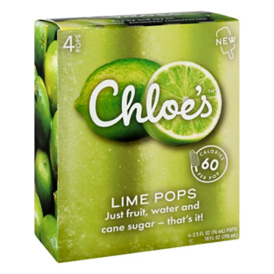 Chloes Pops Fruit Lime - 10 OZ