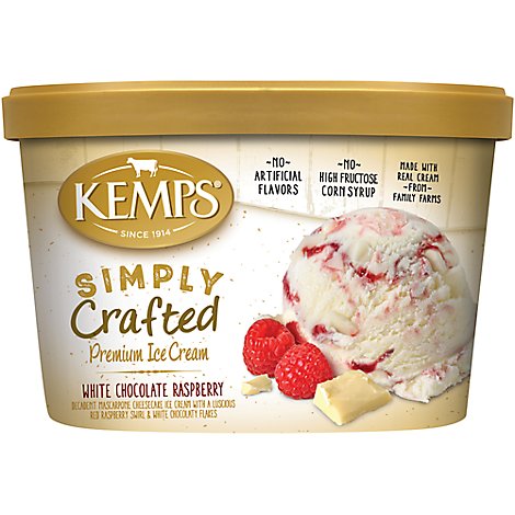 Kemps White Chocolate Raspberry Ice Crea - 1.5 QT