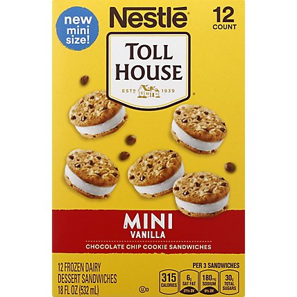 Toll House Mini Sandwich Chocolate Chip Vanilla - 12-1.5 FZ - Image 2