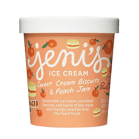 Jenis Splended Ice Cream Swt Cream Peach - 16 OZ