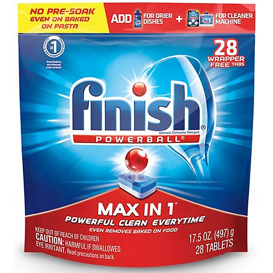 Finish Max in 1 Powerball Detergent Tablets - 28 Count
