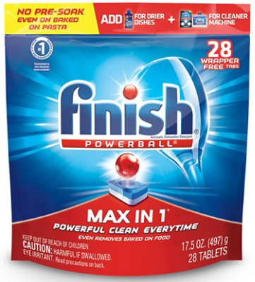 Finish Powerball Max In 1 Auto Dishwasher - 28 CT