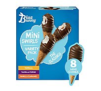 Blue Bunny Mini Swirls Classic Variety Pack Cones - 8-2.25 Fl. Oz.