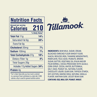 Tillamook Peanut Butter Chocolate Ice Cream Sandwiches Individually Wrapped Multipack - 4-12 Oz - Image 6