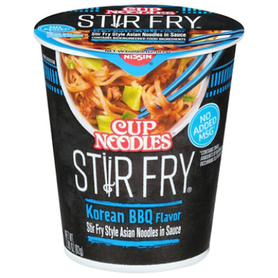 Nissin Cup Noodles Stir Fry Korean Bbq Unit - 2.89 OZ - Image 1