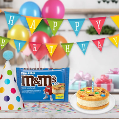 M&M'S Vanilla Ice Cream Cookie Sandwiches Reduced Fat Dessert - 4-16 Oz - Image 5