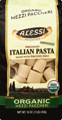 Alessi Organic Mezzi Paccheri Italian Pasta - 16 Oz - Image 2