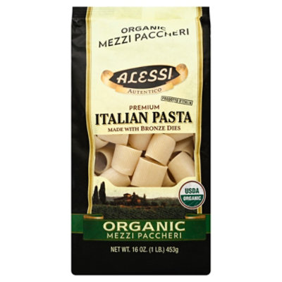 Alessi Organic Mezzi Paccheri Italian Pasta - 16 Oz - Image 1